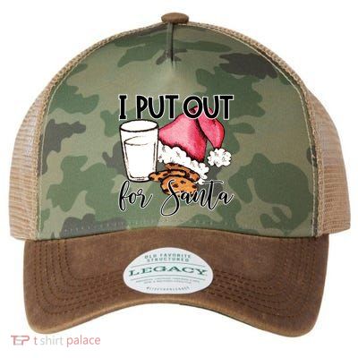 I Put Out For Santa Cookies And Milk Gift Legacy Tie Dye Trucker Hat