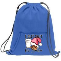 I Put Out For Santa Cookies And Milk Gift Sweatshirt Cinch Pack Bag