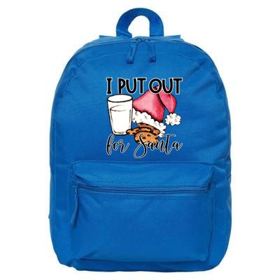 I Put Out For Santa Cookies And Milk Gift 16 in Basic Backpack