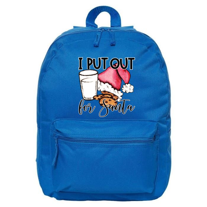 I Put Out For Santa Cookies And Milk Gift 16 in Basic Backpack