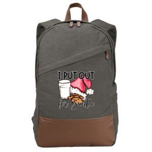 I Put Out For Santa Cookies And Milk Gift Cotton Canvas Backpack