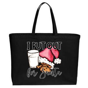 I Put Out For Santa Cookies And Milk Gift Cotton Canvas Jumbo Tote