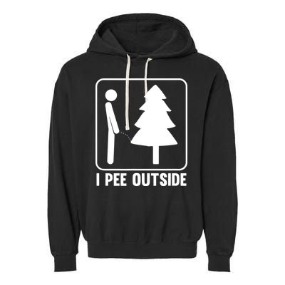 I Pee Outside Garment-Dyed Fleece Hoodie
