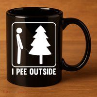 I Pee Outside 11oz C Handle Ceramic Mug