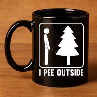 I Pee Outside 11oz C Handle Ceramic Mug