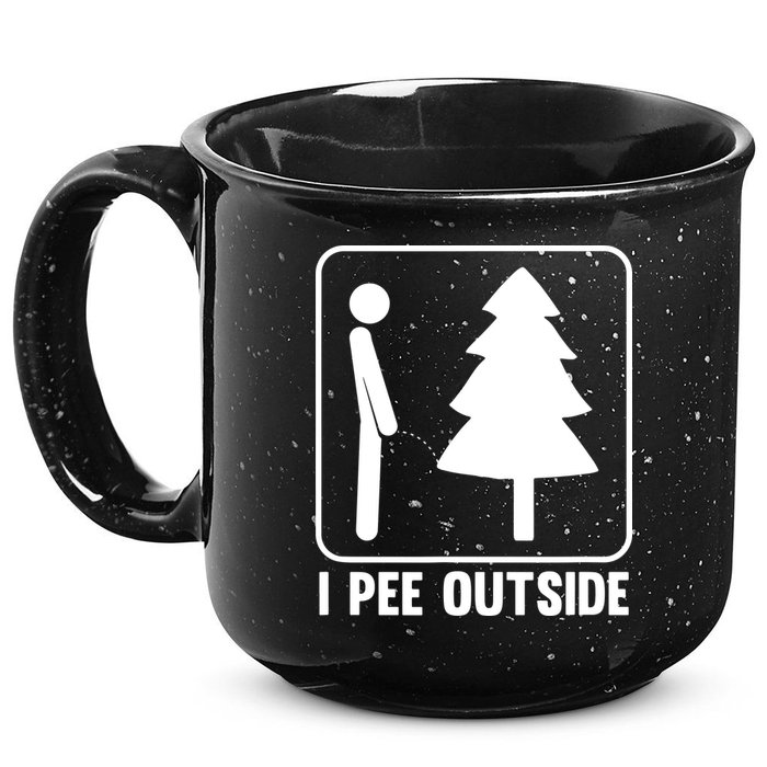 I Pee Outside 15oz Campfire Ceramic Mug