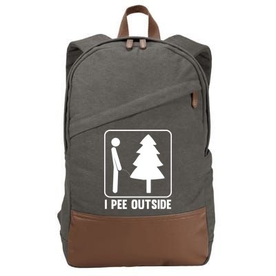 I Pee Outside Cotton Canvas Backpack