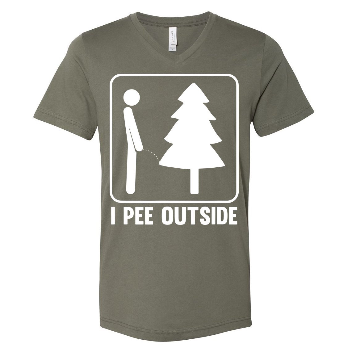 I Pee Outside V-Neck T-Shirt