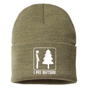 I Pee Outside Sustainable Knit Beanie