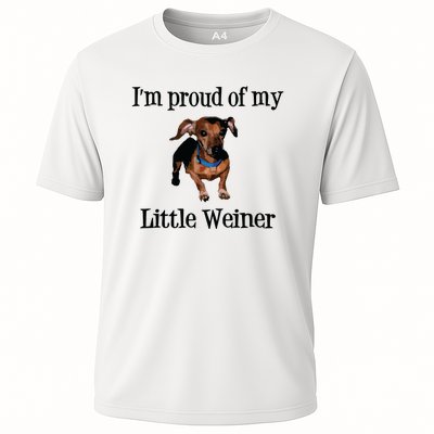 Im Proud Of My Little Weiner Funny Dog Lover Animal Lover Cooling Performance Crew T-Shirt