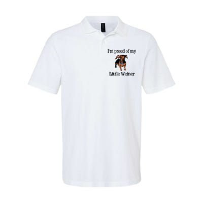 Im Proud Of My Little Weiner Funny Dog Lover Animal Lover Softstyle Adult Sport Polo