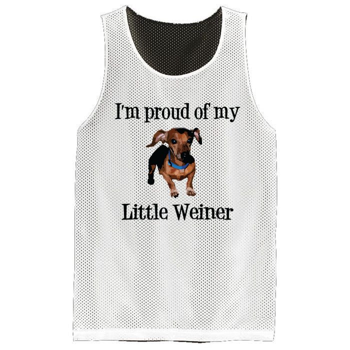 Im Proud Of My Little Weiner Funny Dog Lover Animal Lover Mesh Reversible Basketball Jersey Tank