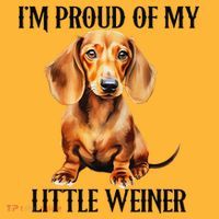 I’M Proud Of My Little Weiner Funny Wiener Dog Pom Pom 12in Knit Beanie