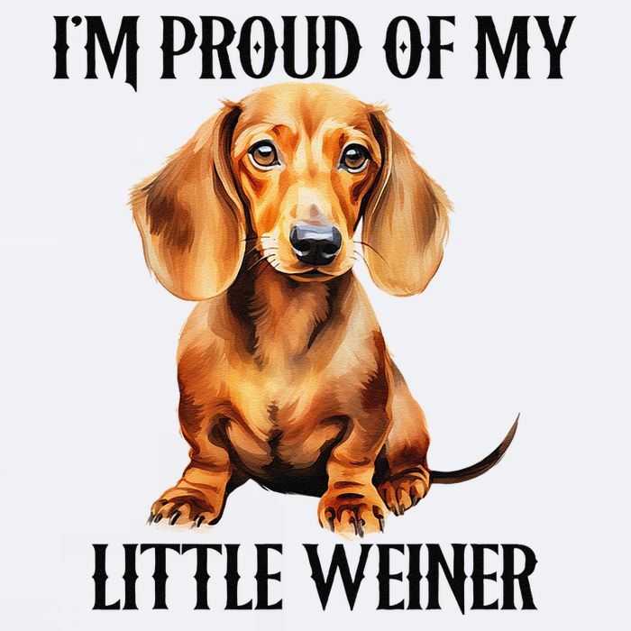 I’M Proud Of My Little Weiner Funny Wiener Dog Sueded Cloud Jersey T-Shirt
