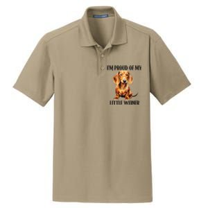 I’M Proud Of My Little Weiner Funny Wiener Dog Dry Zone Grid Polo