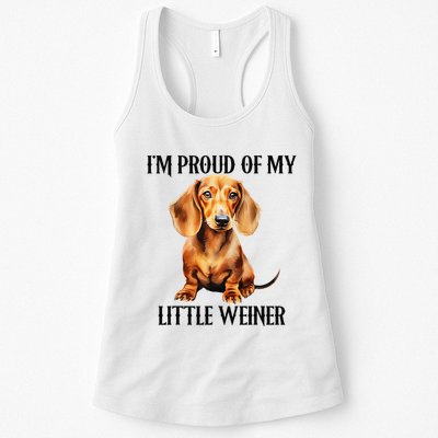 I’M Proud Of My Little Weiner Funny Wiener Dog Womens Tank Top