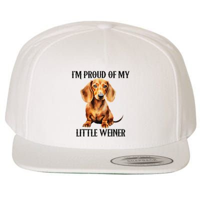 I’M Proud Of My Little Weiner Funny Wiener Dog Wool Snapback Cap