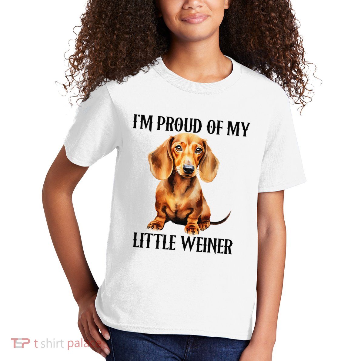 I’M Proud Of My Little Weiner Funny Wiener Dog Kids T-Shirt