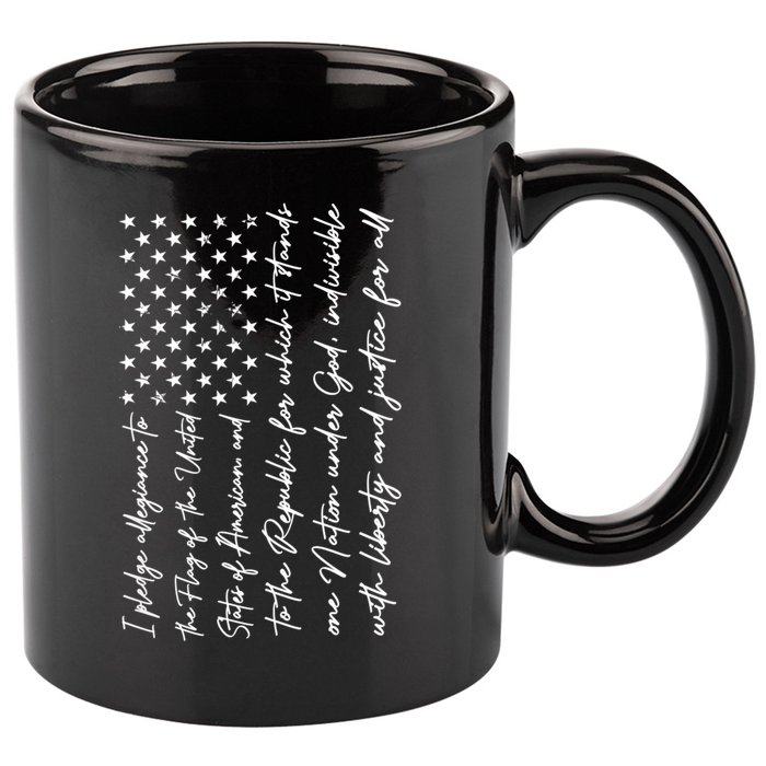I Pledge Of Allegiance The Flag Of The United States Of USA 11oz C Handle Ceramic Mug