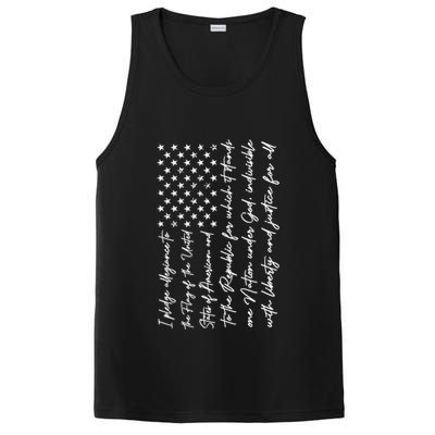 I Pledge Of Allegiance The Flag Of The United States Of USA PosiCharge Competitor Tank