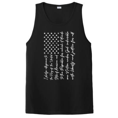 I Pledge Of Allegiance The Flag Of The United States Of USA PosiCharge Competitor Tank