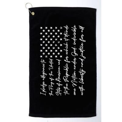I Pledge Of Allegiance The Flag Of The United States Of USA Golf Towel