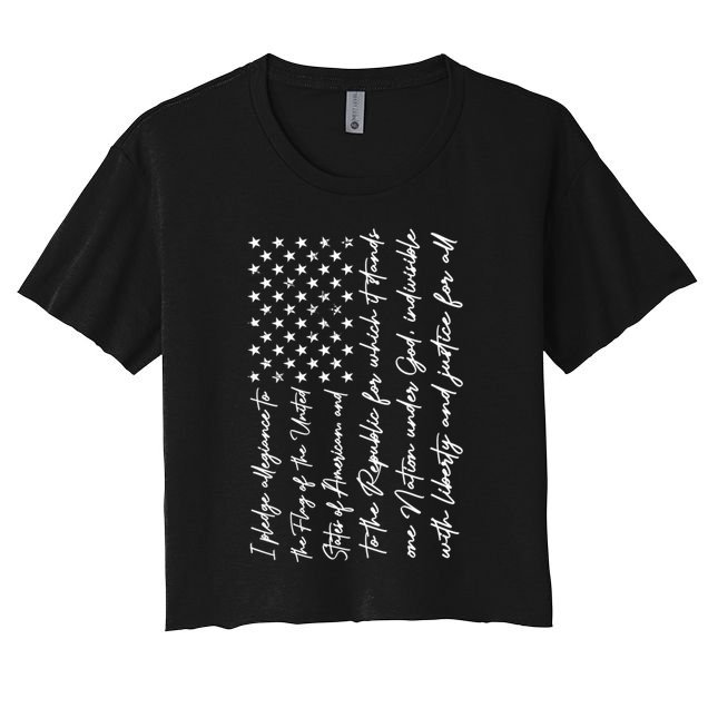 I Pledge Of Allegiance The Flag Of The United States Of USA Crop Top