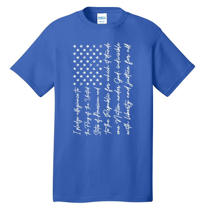 I Pledge Of Allegiance The Flag Of The United States Of USA Tall T-Shirt