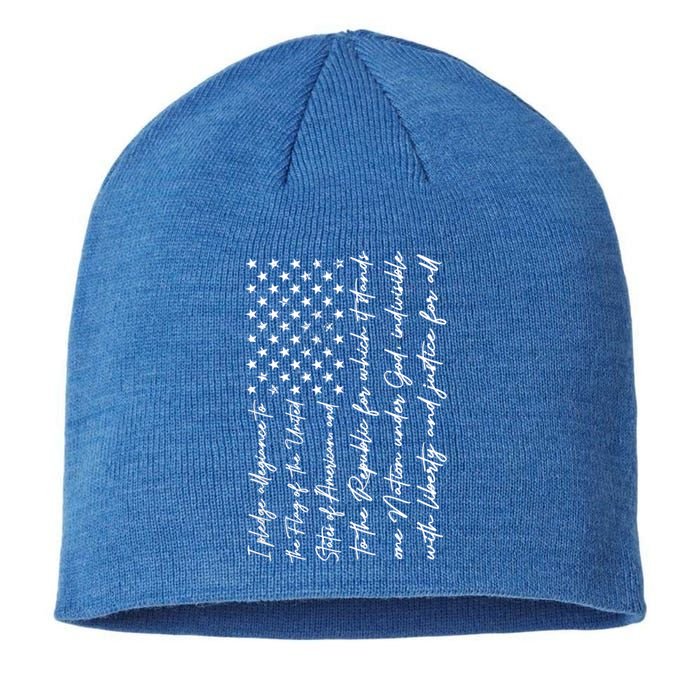 I Pledge Of Allegiance The Flag Of The United States Of USA Sustainable Beanie