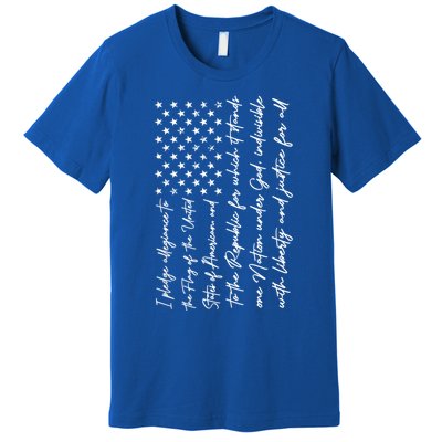 I Pledge Of Allegiance The Flag Of The United States Of USA Premium T-Shirt