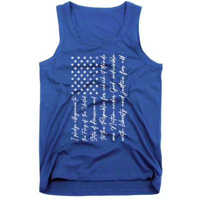 I Pledge Of Allegiance The Flag Of The United States Of USA Tank Top