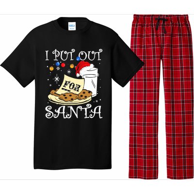 I Put Out For Santa Milk And Cookies Christmas Funny Sarcasm Pajama Set