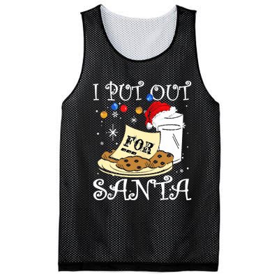 I Put Out For Santa Milk And Cookies Christmas Funny Sarcasm Mesh Reversible Basketball Jersey Tank