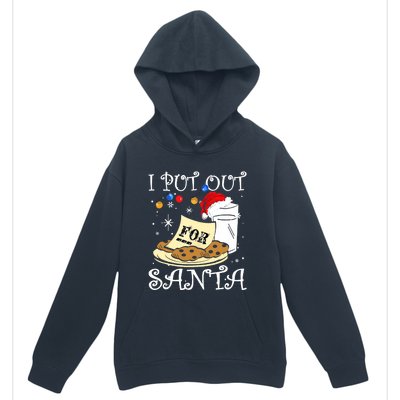 I Put Out For Santa Milk And Cookies Christmas Funny Sarcasm Urban Pullover Hoodie