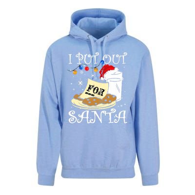 I Put Out For Santa Milk And Cookies Christmas Funny Sarcasm Unisex Surf Hoodie