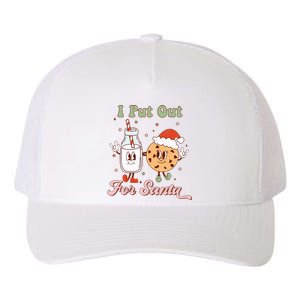 I Put Out For Santa Funny Milk And Cookie Christmas Retro Yupoong Adult 5-Panel Trucker Hat