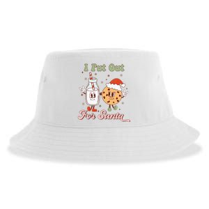 I Put Out For Santa Funny Milk And Cookie Christmas Retro Sustainable Bucket Hat