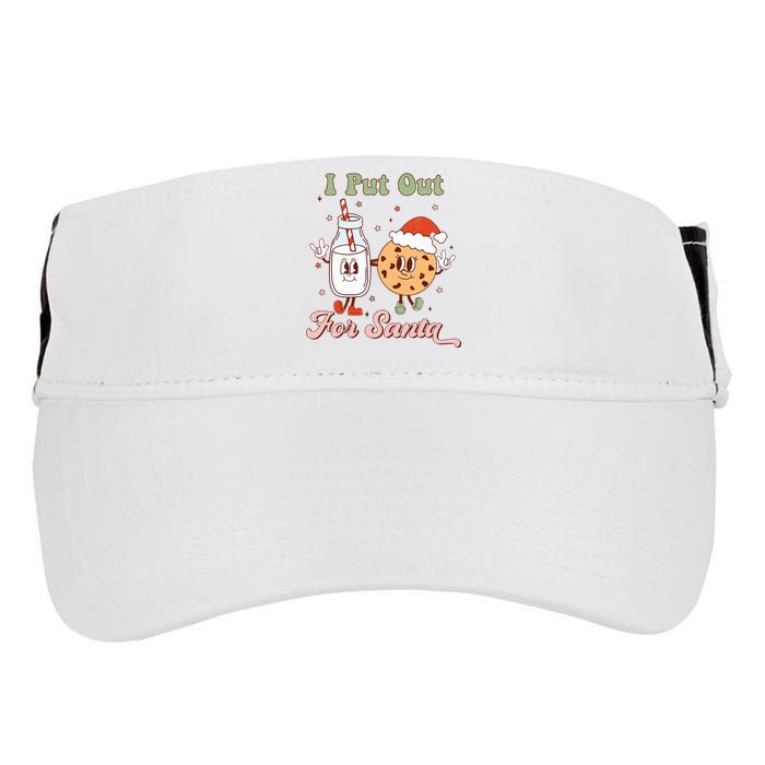 I Put Out For Santa Funny Milk And Cookie Christmas Retro Adult Drive Performance Visor