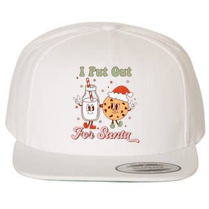 I Put Out For Santa Funny Milk And Cookie Christmas Retro Wool Snapback Cap