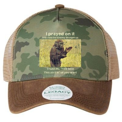 I Prayed On It And I Told The Enemy Straight Up Legacy Tie Dye Trucker Hat