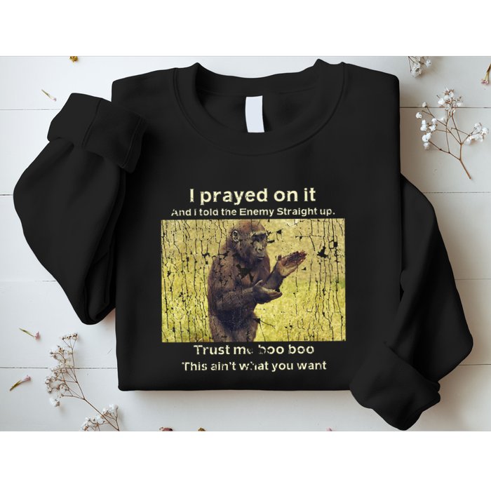 I Prayed On It And I Told The Enemy Straight Up Sweatshirt