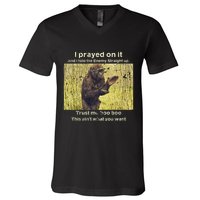 I Prayed On It And I Told The Enemy Straight Up V-Neck T-Shirt