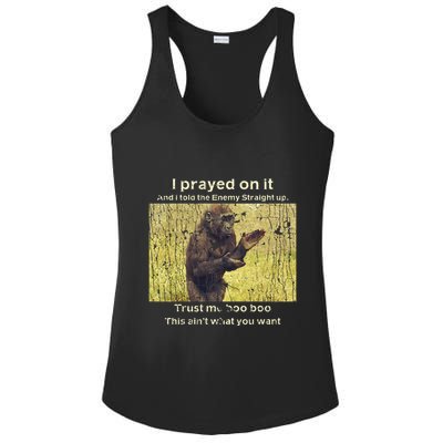 I Prayed On It And I Told The Enemy Straight Up Ladies PosiCharge Competitor Racerback Tank