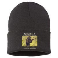 I Prayed On It And I Told The Enemy Straight Up Sustainable Knit Beanie