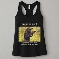 I Prayed On It And I Told The Enemy Straight Up Womens Tank Top