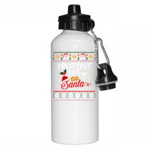 I Put Out For Santa Funny Christmas Cookies And Milk Ugly Great Gift Aluminum Water Bottle