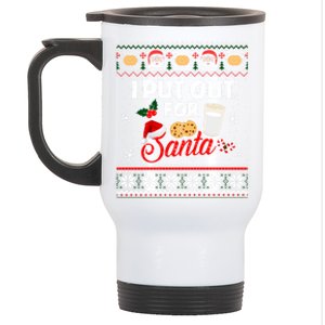 I Put Out For Santa Funny Christmas Cookies And Milk Ugly Great Gift Stainless Steel Travel Mug