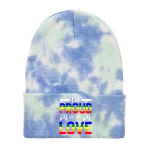 Im Proud Of My Love Pride T Design Tie Dye 12in Knit Beanie