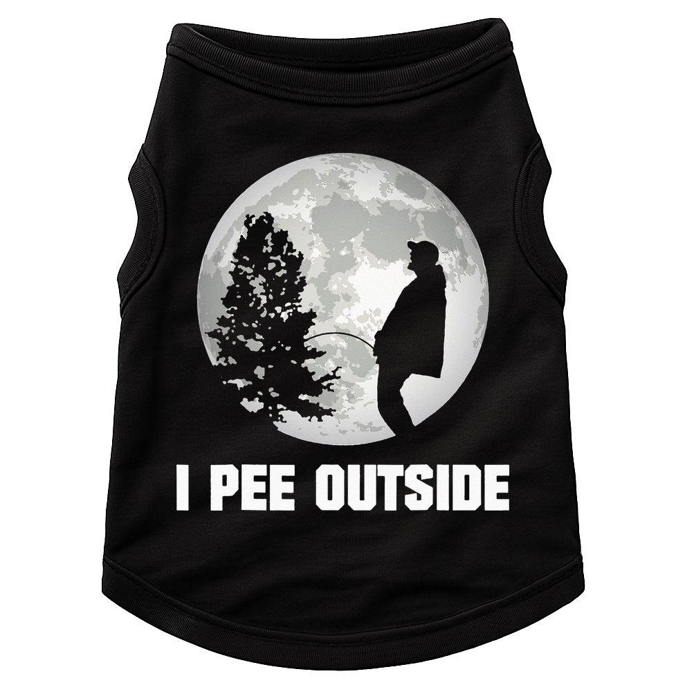 I Pee Outside I Love Peeing Outside Funny Camping Doggie Tank