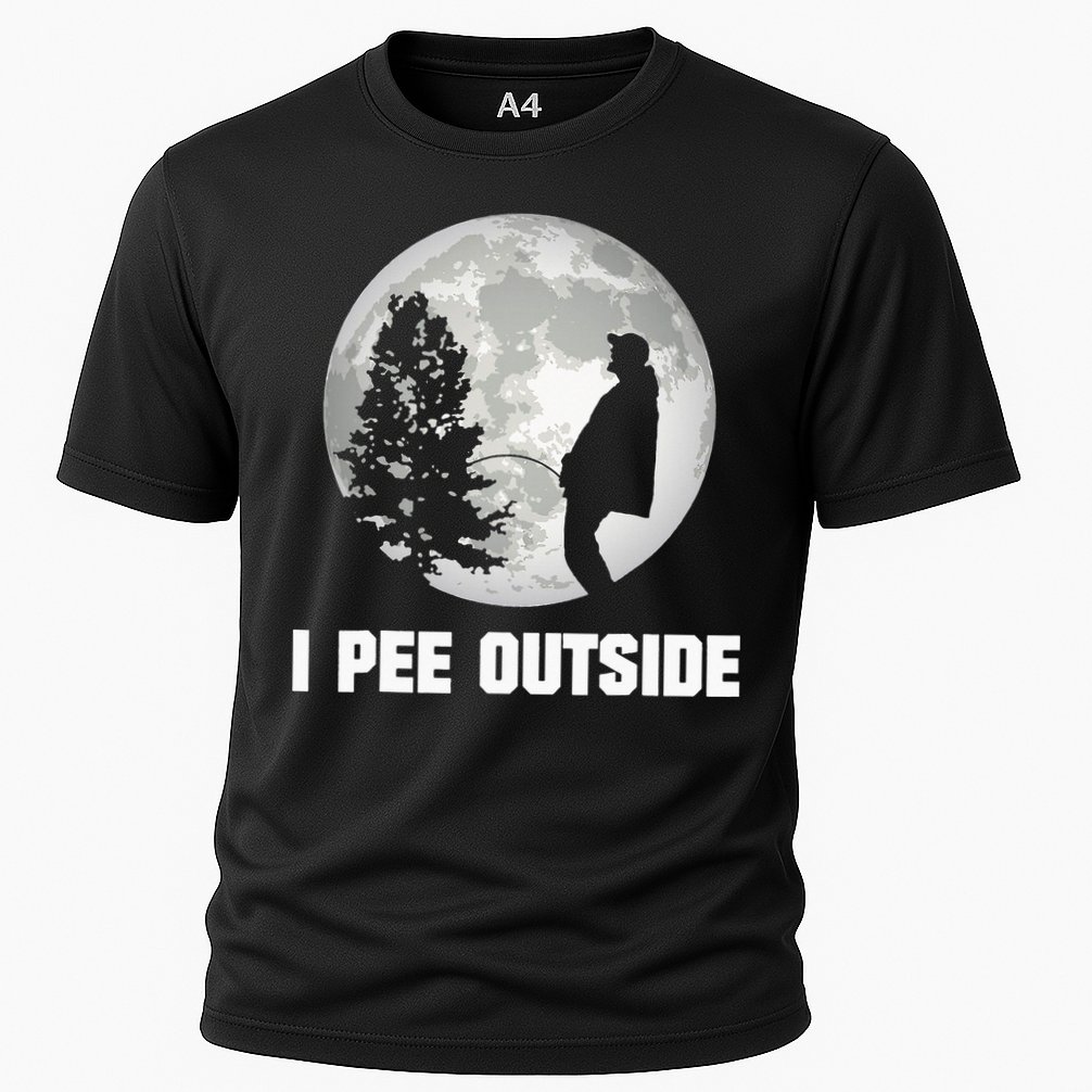 I Pee Outside I Love Peeing Outside Funny Camping Cooling Performance Crew T-Shirt